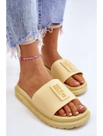 Damskie Klapki Big Star LL274427 Żółte