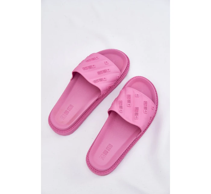 Klapki Damskie Na Platformie Big Star RR274A541 Różowe Klapki Damskie Na Platformie Big Star RR274A541 Różowe