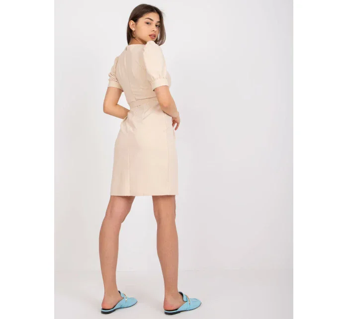 Šaty LK SK model 17404325 světle béžová - FPrice