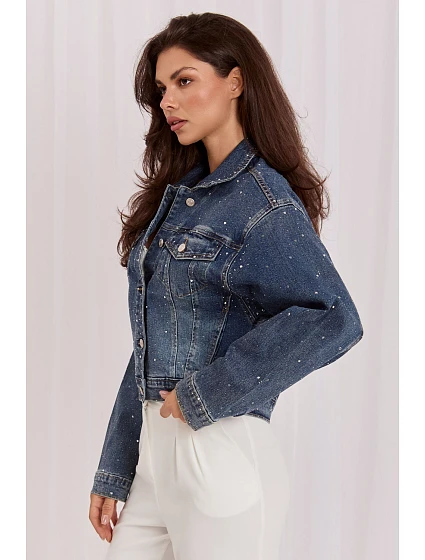 džínsová bunda, model 230177, Italy Moda džínsová bunda, model 230177, Italy Moda