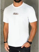 Pánské bílé tričko s potiskem Dstreet model 21973823 - FashionStreet