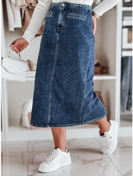 Džínová midi sukně s rozparkem modrá Dstreet model 21985640 - FashionStreet