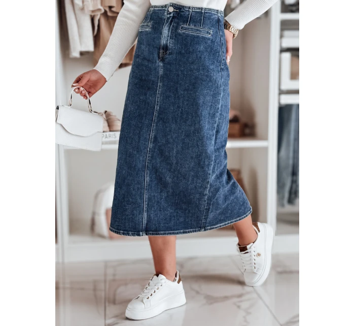 Džínová midi sukně s rozparkem modrá Dstreet model 21985640 - FashionStreet