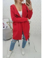 Zateplená bunda s kapucňou červená Zateplená bunda s kapucňou červená