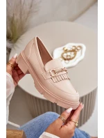 Dámské Mokasíny S Dekorací Eko Kůže Béžové model 21670524 - Boto