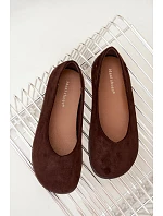 Dámské baleríny barefoot čokoládové Hollin