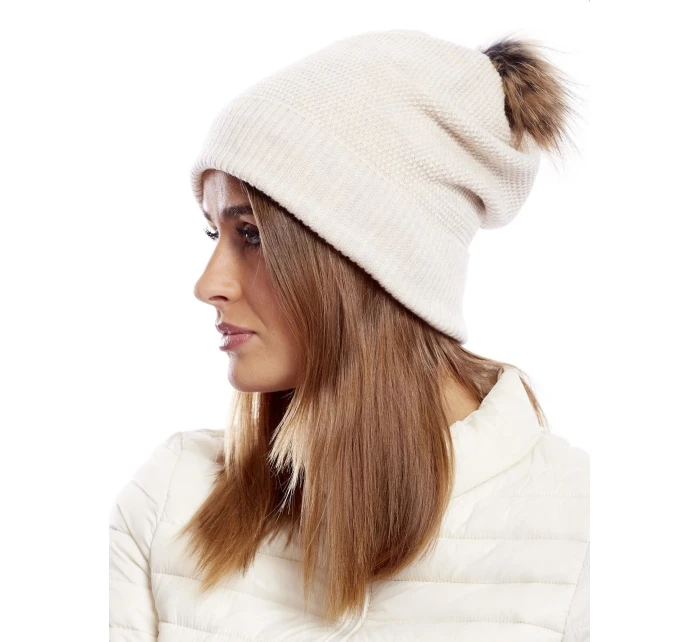 Dámská čepice AT CZ model 17338657 světle béžová - FPrice Dámská čepice AT CZ model 17338657 světle béžová - FPrice