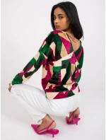 Blúzka DHJ BZ 6550.74P tmavo zelená