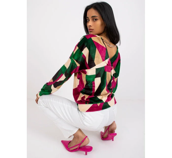 Blúzka DHJ BZ 6550.74P tmavo zelená