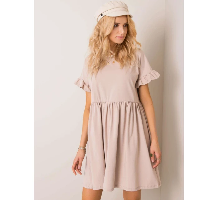 Šaty RV SK model 14841879 béžová - FPrice Šaty RV SK model 14841879 béžová - FPrice