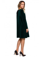 Sametové šaty střihu zelené model 18003090 - Moe