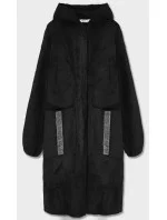 Černý přehoz přes oblečení s kapucí la alpaka model 15820025 - S'WEST