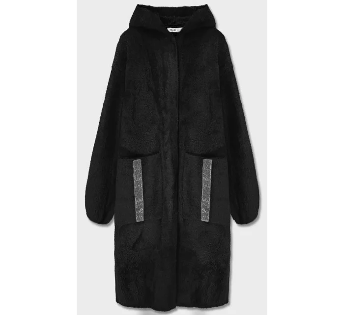 Černý přehoz přes oblečení s kapucí la alpaka model 15820025 - S'WEST