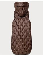 Tenká obojstranná vesta v čokoládovej farbe s leopardím vzorom (B6065/B6066-14) Tenká obojstranná vesta v čokoládovej farbe s leopardím vzorom (B6065/B6066-14)