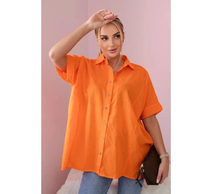 Bavlnené tričko s krátkym rukávom oranžové