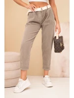 Dámske nohavice so šnúrou a opaskom Fango Dámske nohavice so šnúrou a opaskom Fango