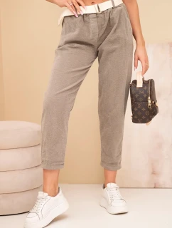 Dámske nohavice so šnúrou a opaskom Fango