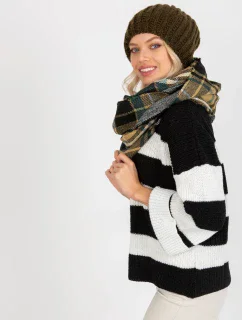 Tunelový šál AT KM 1402.20 čierna a béžová