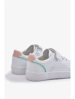 Detské tenisky z ekokože na suchý zips Big Star White