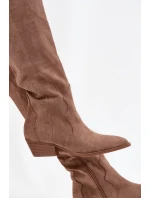 Dámské kovbojky na podpatku – béžové model 21848572 - Kesi