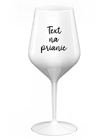 TEXT NA VÍNO - biely nerozbitný pohár na víno 470 ml