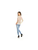 Dámske tričko s čipkovým chrbtom a rukávmi PM9807 - Paris Et Moi