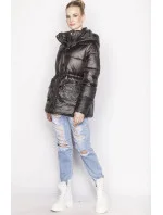 Dámska páperová bunda čierna (ag6-26)
