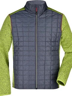 JN Pánská pletená hybridní bunda 02.0 kiwi melange/anthracite melange model 22489342 - Daiber