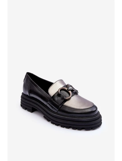 Dámské kůže na plochém podpatku černé model 21633027 - Laura Messi