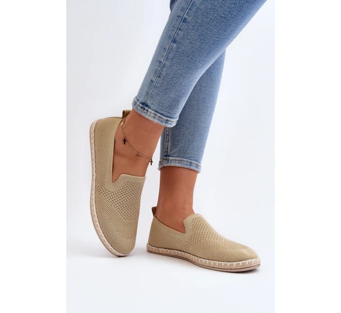 Wsuwane Damskie Espadryle Beżowe Harmonie Wsuwane Damskie Espadryle Beżowe Harmonie