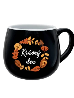 KRÁSNÝ DEN model 22168205 černý keramický hrníček 300 ml - Giftela