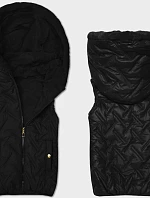 Dámska kožušinová vesta S'West čierna (B8252-101)