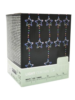 Svetelné závesy na vianočný stromček 120x120 CM 235LED MULTIKOLOR STARS