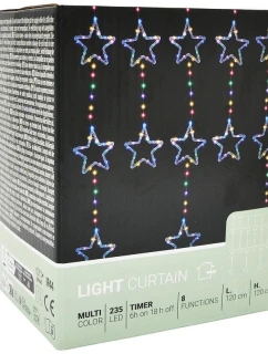 Svetelné závesy na vianočný stromček 120x120 CM 235LED MULTIKOLOR STARS