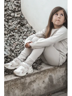 Dziecięce Buty Sportowe Sneakersy Na Rzep Beżowe Rulagia