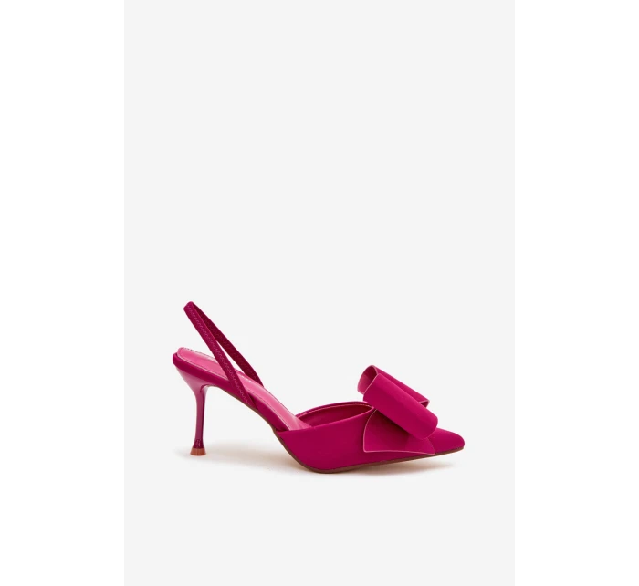 Lodičky s odkrytými patami a mašlí Fuksie Eklevia