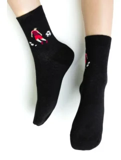 Chlapčenské vzorované ponožky 014 BLACK 29-31