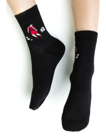 Chlapčenské vzorované ponožky 014 BLACK 29-31