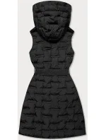 Dlouhá černá dámská vesta s páskem model 15834478 - Ann Gissy