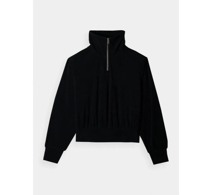 Dámska velúrová mikina 4F 4FRAW24TSWSF2054-20S bez kapucne