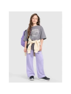 Dievčenské tričko oversize s potlačou 4F 4FJRAW25TTSHF3197-22S