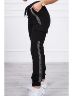 Bavlnené nohavice cargo čierne