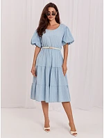 Sukienka MO SK model 22280098 jasny niebieski - FPrice Sukienka MO SK model 22280098 jasny niebieski - FPrice