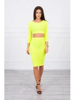 Dámsky set 9084 Neon yellow - K-Fashion