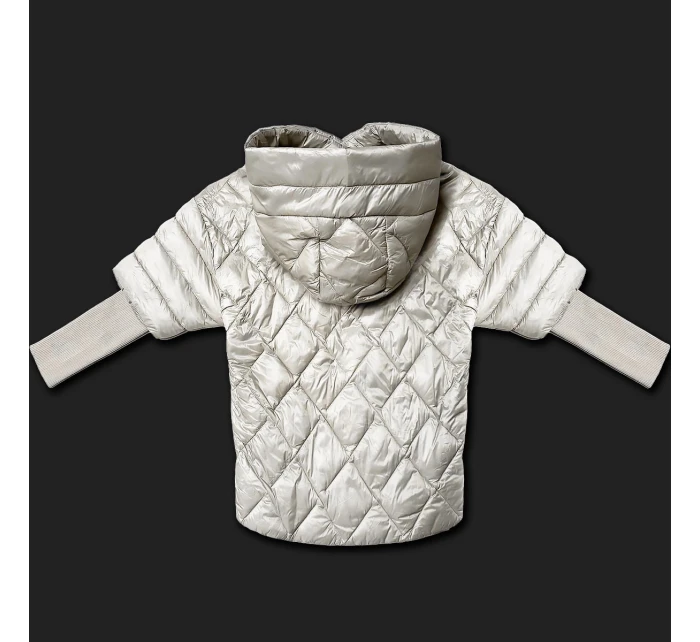 Světle béžová lehká dámská bunda s rukávy model 21061488 - MINORITY