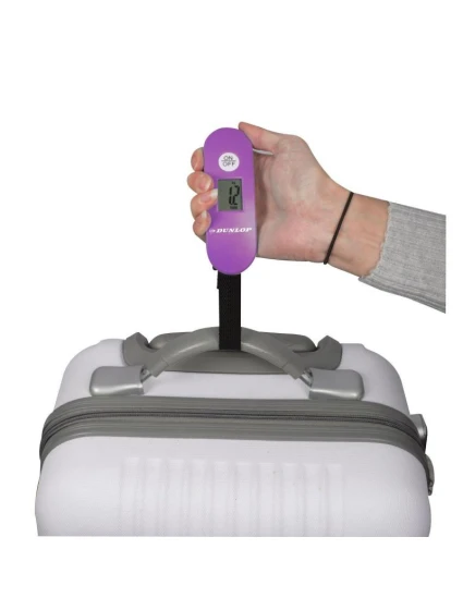 ELEKTRONICKÁ CESTOVNÁ VÁHA MAX. 40 KG DUNLOP FIALOVÁ