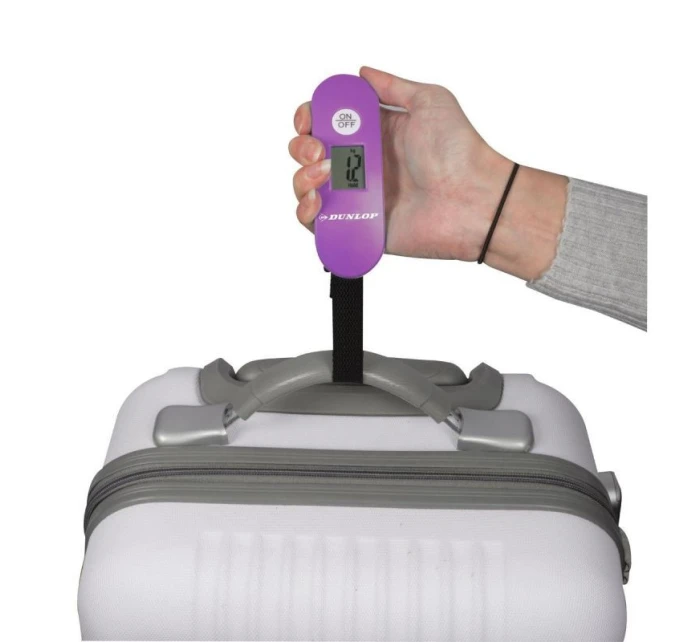 ELEKTRONICKÁ CESTOVNÁ VÁHA MAX. 40 KG DUNLOP FIALOVÁ