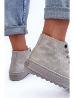 Dámské Tenisky Big Star Vysoké Zateplené Šedé model 21595615 - Big Star Shoes Dámské Tenisky Big Star Vysoké Zateplené Šedé model 21595615 - Big Star Shoes