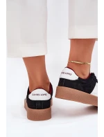 Zamszowe Sneakersy Damskie Daniel Lopez Just Dare SS2D4021 Czarne Zamszowe Sneakersy Damskie Daniel Lopez Just Dare SS2D4021 Czarne