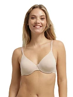 Dámska podprsenka s kosticami DIM INVISIBLE UNDERWIRE FULL CUP BRA - DIM - nude